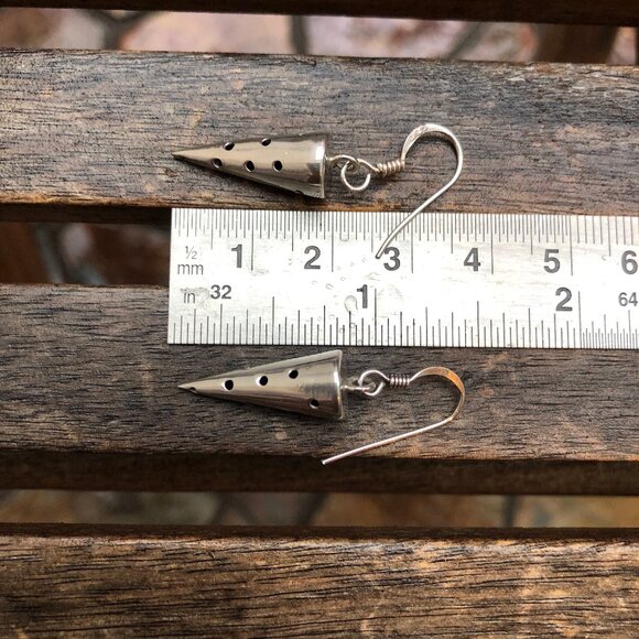 Silver dangle earrings - Picture 4 of 4